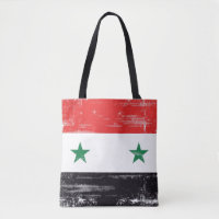 Drapeau grunge de la Syrie