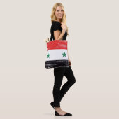 Tote Bag Drapeau grunge de la Syrie (Sur le modèle)