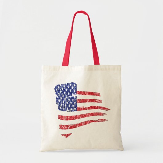 TOTE BAG DRAPEAU GRUNGE DES USA DE STYLE (Devant)