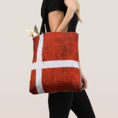 Tote Bag Drapeau grunge du Danemark (De près)