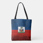 Tote Bag Drapeau grunge du Haïti (Dos)