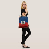 Tote Bag Drapeau grunge du Haïti (Sur le modèle)