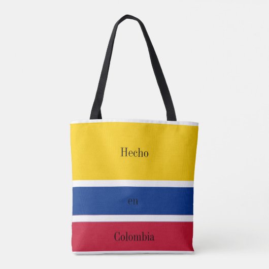 Tote Bag Drapeau Hecho en Colombie (Dos)