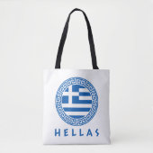 Tote Bag Drapeau Hellas Et Grèce (Devant)