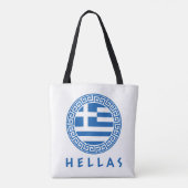 Tote Bag Drapeau Hellas Et Grèce (Dos)
