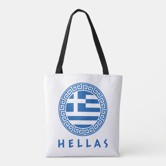 Tote Bag Drapeau Hellas Et Grèce (Dos)