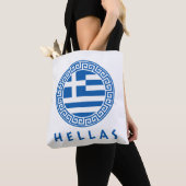 Tote Bag Drapeau Hellas Et Grèce (De près)