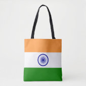 Tote Bag Drapeau indien, Drapeau de l'Inde (Devant)