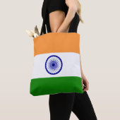 Tote Bag Drapeau indien, Drapeau de l'Inde (De près)