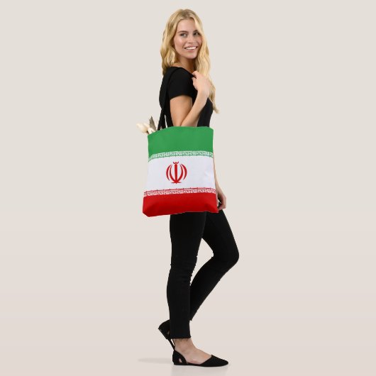 Tote Bag Drapeau Iran (Sur le modèle)