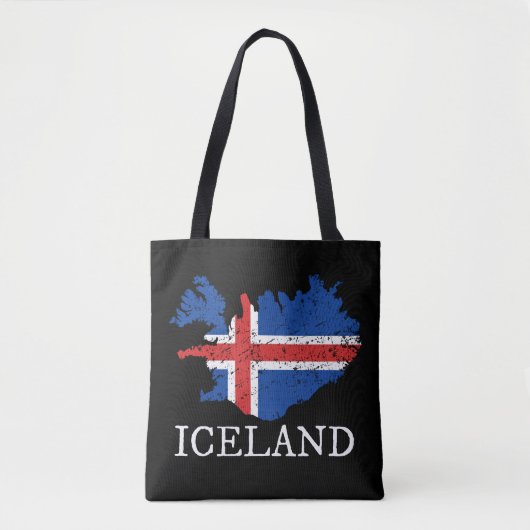 Tote Bag Drapeau Islande (Devant)