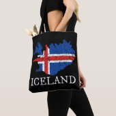 Tote Bag Drapeau Islande (De près)