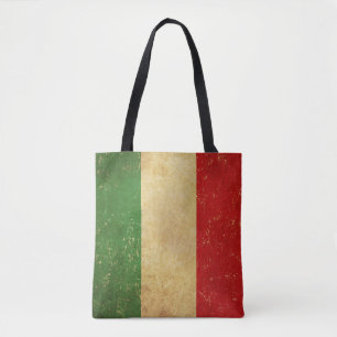 Tote Bag Drapeau italien vintage grunge