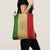 Tote Bag Drapeau italien vintage grunge (De près)