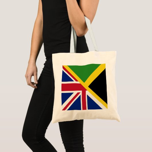 Tote Bag Drapeau jamaïcain | Drapeau de la moitié Jamaïque (Devant (produit))