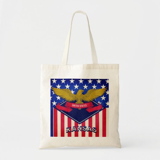 Tote Bag Drapeau Kansas USA (Devant)
