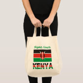 Tote Bag Drapeau kenyan et kenyan avec votre nom (Devant (produit))