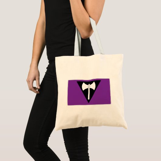 Tote Bag Drapeau lesbien de fierté de Labrys (Devant (produit))