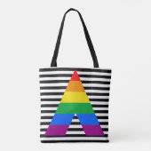 Tote Bag Drapeau LGBT Ally Pride couleurs sur toute impress (Dos)