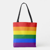 Tote Bag Drapeau LGBT d'arc-en-ciel de gay pride (Dos)