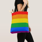Tote Bag Drapeau LGBT Pride / Drapeau arc-en-ciel (De près)