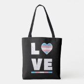Tote Bag Drapeau LGBT Transgenre Fide Drapeau Distressed Gr (Dos)
