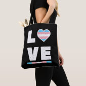 Tote Bag Drapeau LGBT Transgenre Fide Drapeau Distressed Gr (De près)