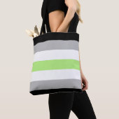 Tote Bag Drapeau LGBTQ Agender Pride (De près)