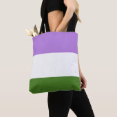Tote Bag Drapeau LGBTQ Genderqueer Pride (De près)