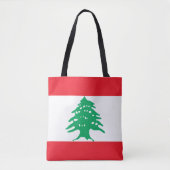Tote Bag Drapeau libanais, Drapeau du Liban (Devant)