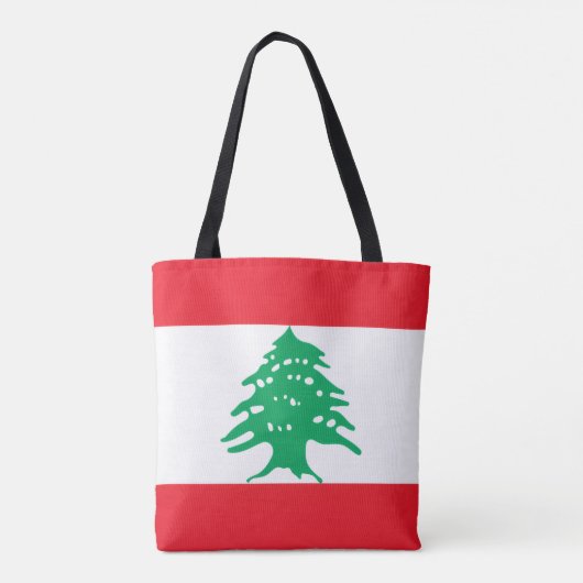 Tote Bag Drapeau libanais, Drapeau du Liban (Dos)