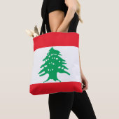 Tote Bag Drapeau libanais, Drapeau du Liban (De près)