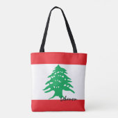 Tote Bag Drapeau libanais et Moyen-Orient - fans de mode et (Dos)
