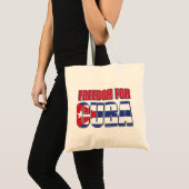 TOTE BAG DRAPEAU LIBRE POUR CUBA (Devant (produit))