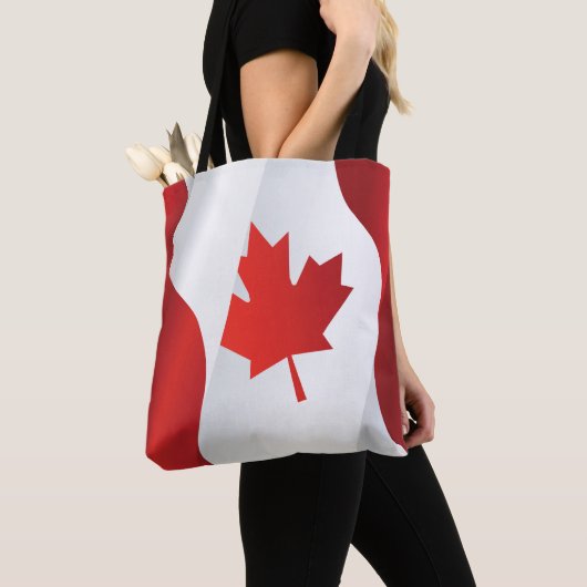 Tote Bag Drapeau Maple Leaf Canada (De près)
