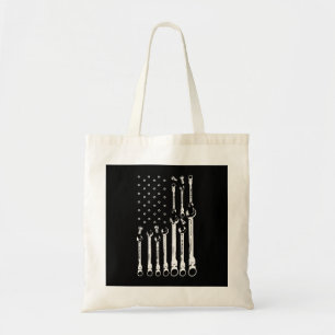 Tote Bag Drapeau mécanique Drapeau patriotique américain Mé