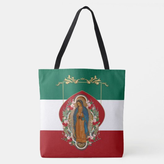 Tote Bag Drapeau mexicain de la dame espagnole de Guadalupe (Devant)
