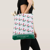 Tote Bag Drapeau MEXIQUE Écriture chrétienne VERT (De près)