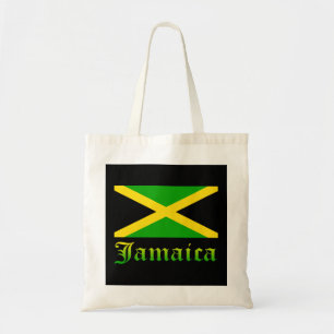 Tote Bag Drapeau, noir, vert et jaune de la Jamaïque