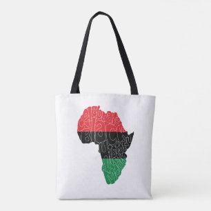 Tote Bag Drapeau panafricain Noir Histoire Mois Art Design
