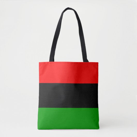Tote Bag Drapeau panafricain rouge, noir, vert (Devant)