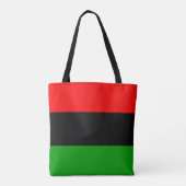 Tote Bag Drapeau panafricain rouge, noir, vert (Dos)