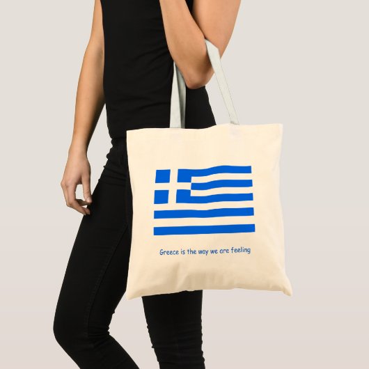 Tote Bag Drapeau patriote grec design fun (Devant (produit))