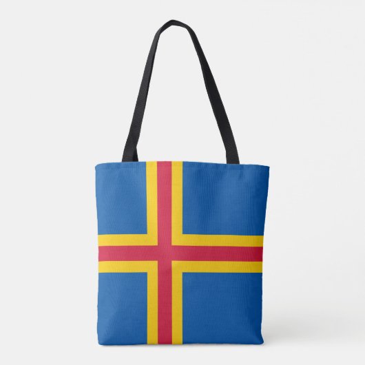 Tote Bag Drapeau patriotique des îles Åland (Dos)
