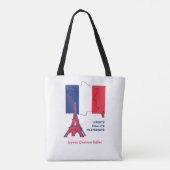Tote Bag Drapeau patriotique français BASTILLE DAME (Dos)