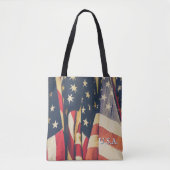 Tote Bag Drapeau Patriotique Multi-Américain Classique (Devant)