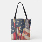 Tote Bag Drapeau Patriotique Multi-Américain Classique (Dos)