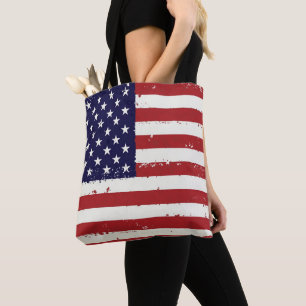 Tote Bag Drapeau Patriotique USA - Drapeau Américain - Trou