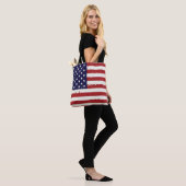 Tote Bag Drapeau Patriotique USA - Drapeau Américain - Trou (Sur le modèle)