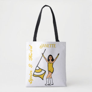 Tote Bag Drapeau personnalisé Fourre-tout (Blanc or) B